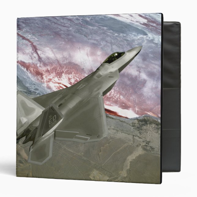 An F/A-22 Raptor flies a training mission Binder (Front/Inside)