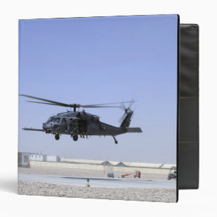 An HH-60G Pave Hawk taking off from Camp Bastio Binder