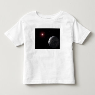 An icy/rocky planet orbiting a dim star toddler t-shirt