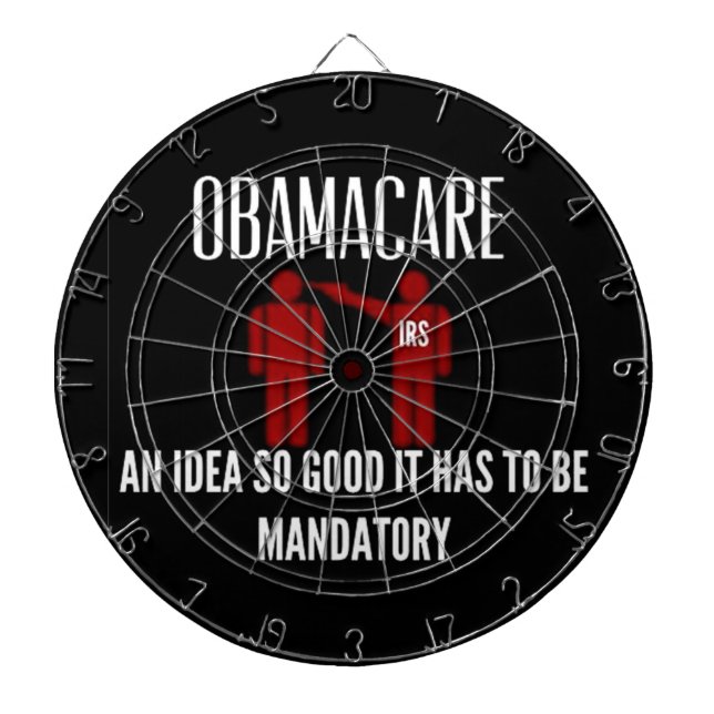 AN IDEA SO GOOD IT HAD TO BE MANDATORY OBAMACARE DARTBOARD (Front)