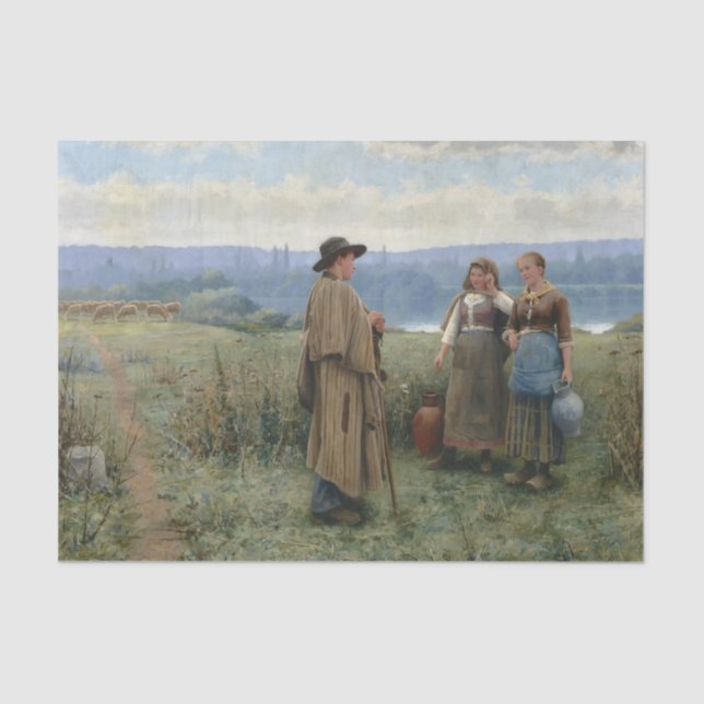 An Idle Moment by Daniel Ridgway Knight Tissue Paper (Front)