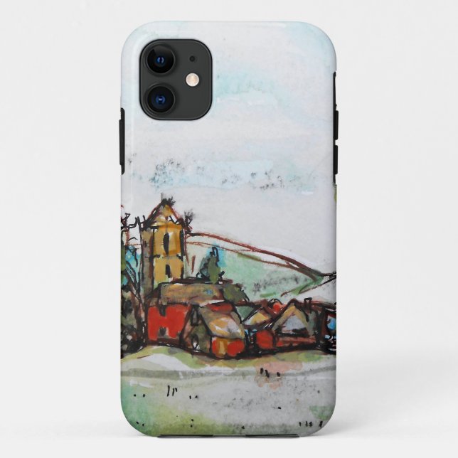 An Idyllic British Village sketch Case-Mate iPhone Case (Back)