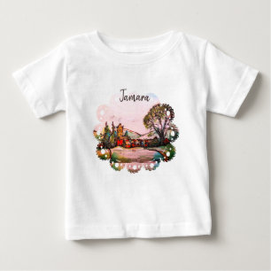 An Idyllic British Village sketch with a name Baby T-Shirt