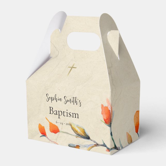 An Illuminated Life Orthodox Christian Baptism Favor Box (Front Side)