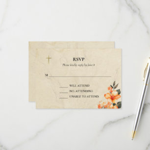 An Illuminated Life Orthodox Christian Baptism RSVP Card