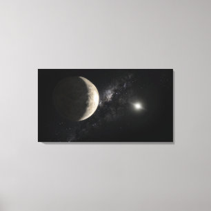 An illustration of Makemake Canvas Print