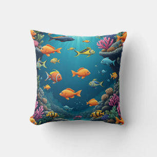 An image under the sea. A pillow cushion