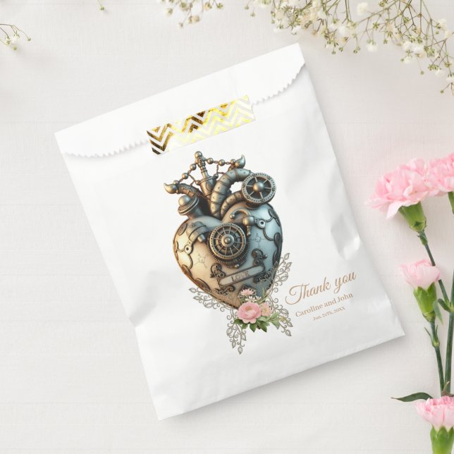 An impressive steampunk heart  favour bag (Sealed)