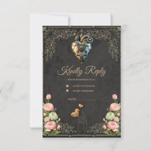  An impressive steampunk heart  RSVP Card