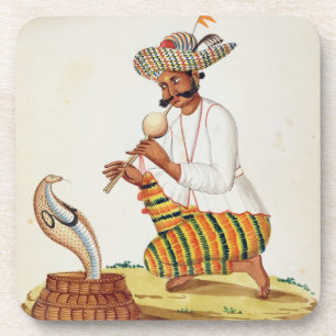 An Indian Snake Charmer with a Cobra, from a Frenc Coaster