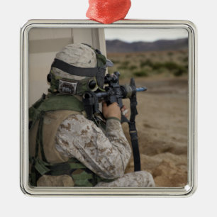 An infantry scout metal ornament