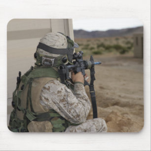 An infantry scout mouse pad