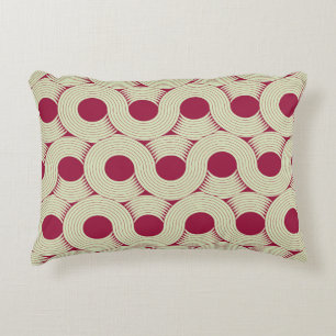 an infinite moebius stripe seamless tile, in red a accent pillow