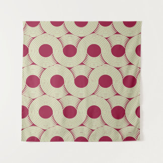 an infinite moebius stripe seamless tile, in red a tapestry