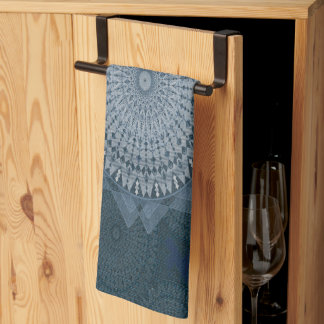 An initiation of the mass blue circle kitchen towel