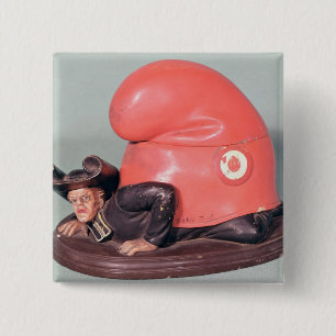 An inkwell or tobacco pot 2 inch square button