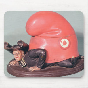 An inkwell or tobacco pot mouse pad