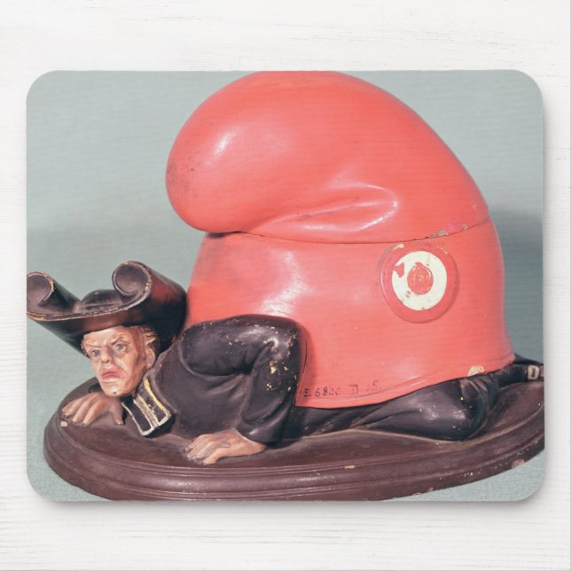 An inkwell or tobacco pot mouse pad (Front)