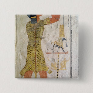 An Inmutef priest making an offering 2 Inch Square Button