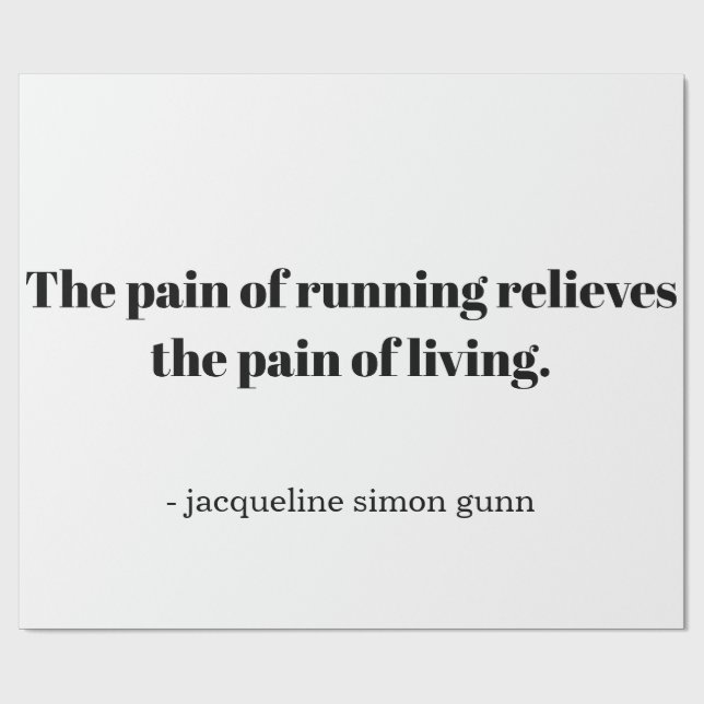 An inspirational quote for runners wrapping paper (Flat)