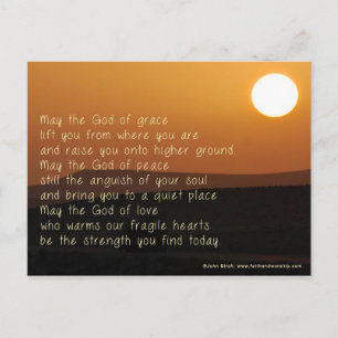 An inspiring prayer for those who are struggling postcard