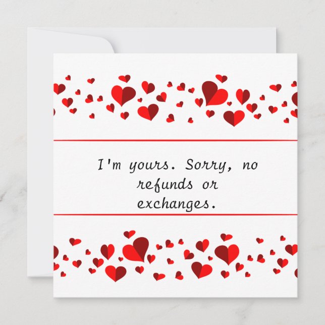 An interesting congratulations for Valentine's Day Holiday Card (Front)