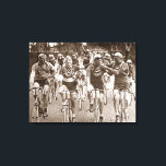 AN INTIMATE PORTRAIT OF THE TOUR DE FRANCE 1920's Canvas Print<br><div class="desc">AN INTIMATE PORTRAIT OF THE TOUR DE FRANCE 1920's Canvas Print
This vintage Intimate Portrait of the Tour De France of the 1920's shares a humourous image of Vervaeke and Geldhol smoking a cigarette.</div>