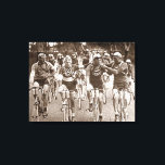 AN INTIMATE PORTRAIT OF THE TOUR DE FRANCE 1920's Canvas Print<br><div class="desc">AN INTIMATE PORTRAIT OF THE TOUR DE FRANCE 1920's Canvas Print
This vintage Intimate Portrait of the Tour De France of the 1920's shares a humourous image of Vervaeke and Geldhol smoking a cigarette.</div>