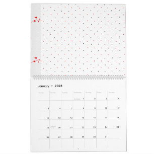 An intricate black and white floral design set aga calendar