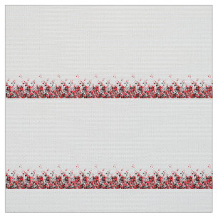 An intricate black and white floral design set aga fabric