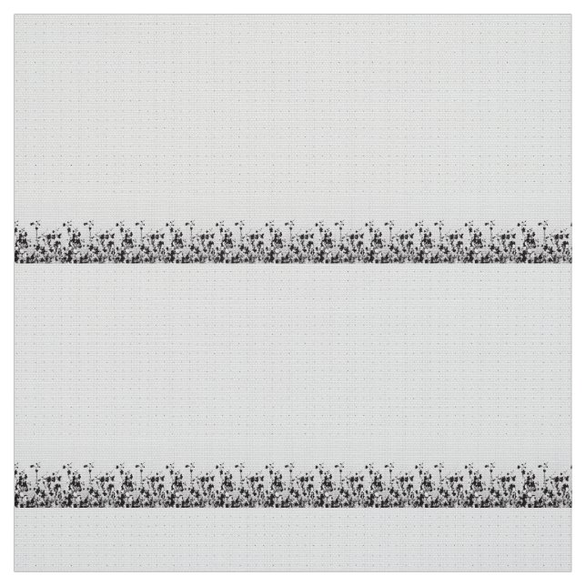 An intricate black and white floral design set aga fabric (Swatch)