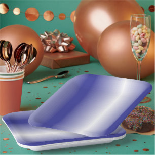 An intricate blue geometric pattern with symmetric paper plate