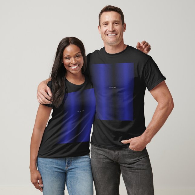 An intricate blue geometric pattern with symmetric T-Shirt (Unisex)