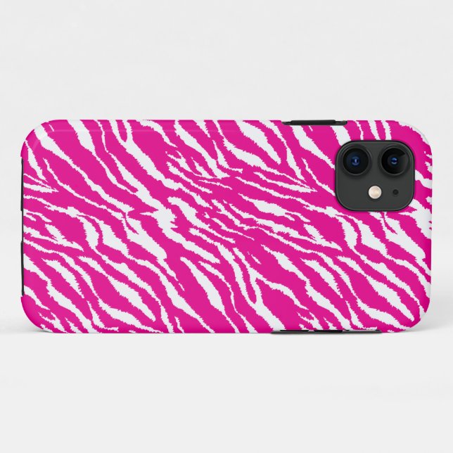 An intricate floral pattern in pink and white, art Case-Mate iPhone case (Back (Horizontal))
