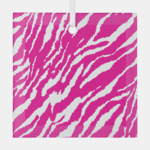 An intricate floral pattern in pink and white, art glass ornament