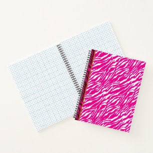 An intricate floral pattern in pink and white, art notebook