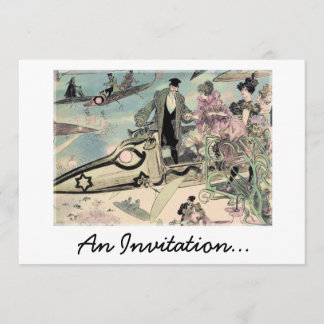 An Invitation (19th Century Futuristic Print)