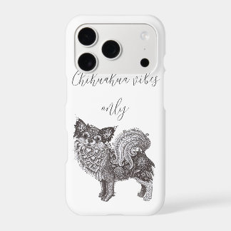An iPhone 11 Pro case with chihuahua