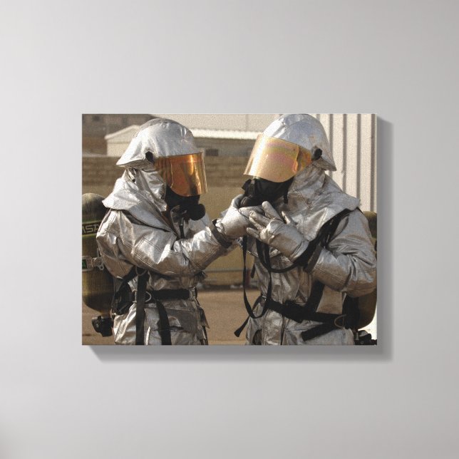 An Iraqi firefighter Canvas Print (Front)