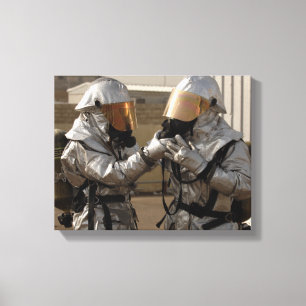 An Iraqi firefighter Canvas Print