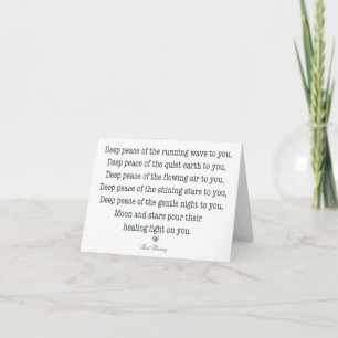 An Irish Blessing Greeting Card (4"x5.6" Folded)