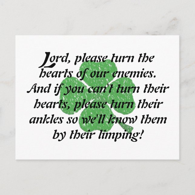 An Irish Prayer Postcard (Front)