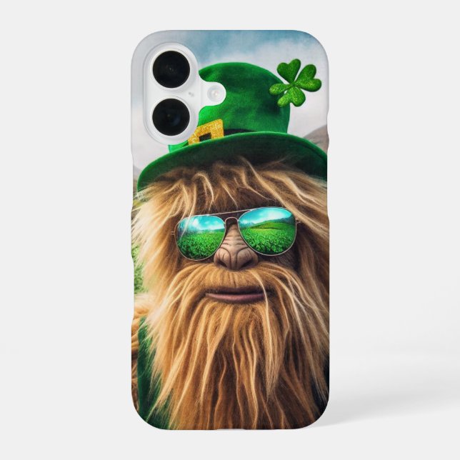 An Irish Sasquatch iPhone 16 Case (Back)