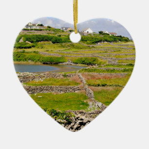 An Irish Stone Wall Ceramic Ornament