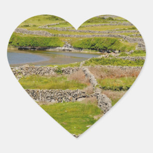 An Irish Stone Wall Heart Sticker