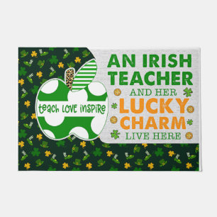 An Irish Teacher And Her Lucky Charm Live Here Doormat
