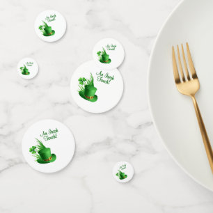 An Irish Touch Leprechaun Clove Hat in Grass Confetti