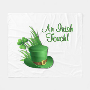 An Irish Touch Leprechaun Clove Hat in Grass Fleece Blanket