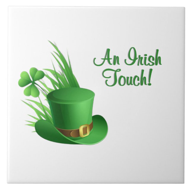 An Irish Touch Leprechaun Clove Hat in Grass Tile (Front)