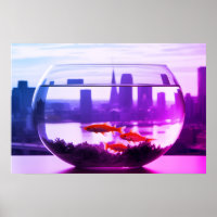 An Isolated Life In a Goldfish Bowl on a Wall